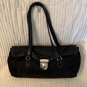Prada Black Vitello Leather Shoulder Bag